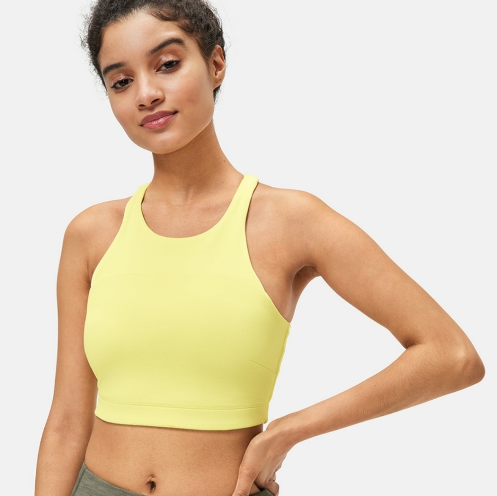 Outdoor Voices Lime Green/ Yellow Sports Bra